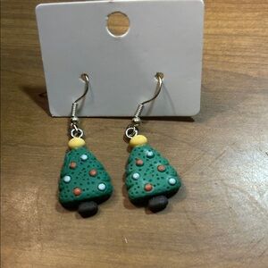 Festive Christmas Tree Earrings